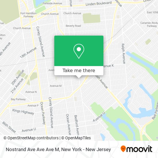 Mapa de Nostrand Ave Ave Ave M