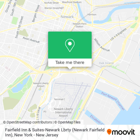 Mapa de Fairfield Inn & Suites-Newark Lbrty (Newark Fairfield Inn)