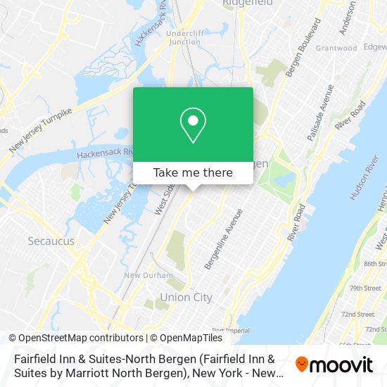 Mapa de Fairfield Inn & Suites-North Bergen (Fairfield Inn & Suites by Marriott North Bergen)