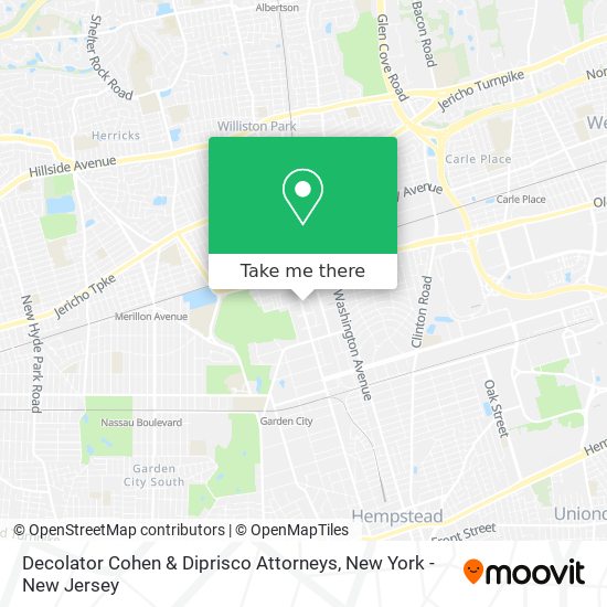 Decolator Cohen & Diprisco Attorneys map