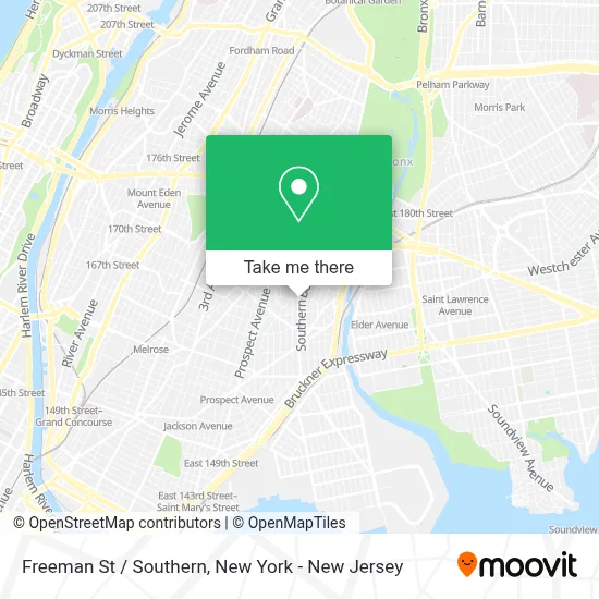 Freeman St / Southern map