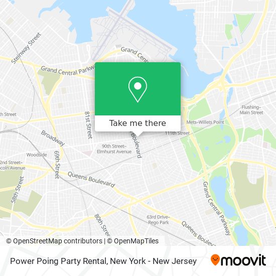 Power Poing Party Rental map