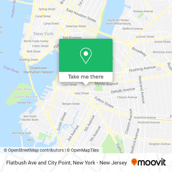 Flatbush Ave and City Point map