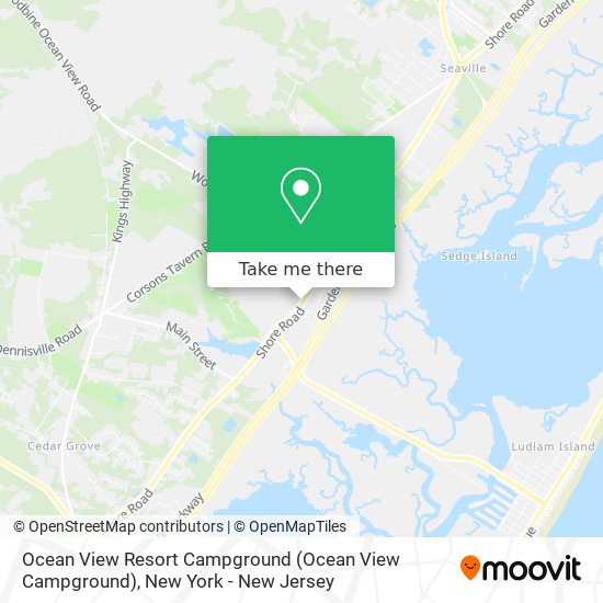 Ocean View Resort Campground map