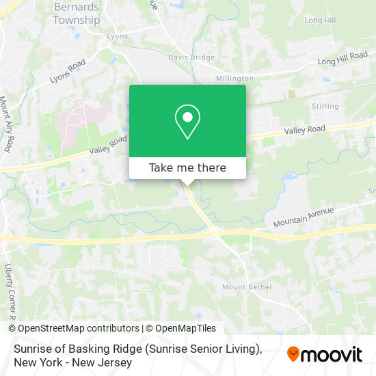 Sunrise of Basking Ridge (Sunrise Senior Living) map