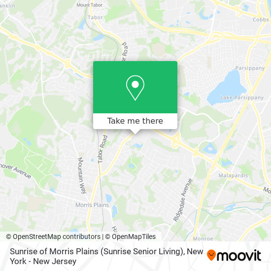 Mapa de Sunrise of Morris Plains (Sunrise Senior Living)