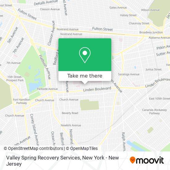 Valley Spring Recovery Services map