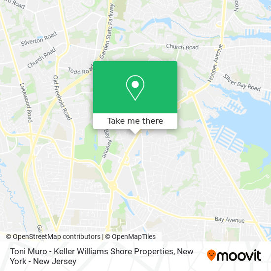 Mapa de Toni Muro - Keller Williams Shore Properties