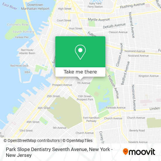 Mapa de Park Slope Dentistry Seventh Avenue