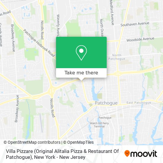 Villa Pizzare (Original Alitalia Pizza & Restaurant Of Patchogue) map