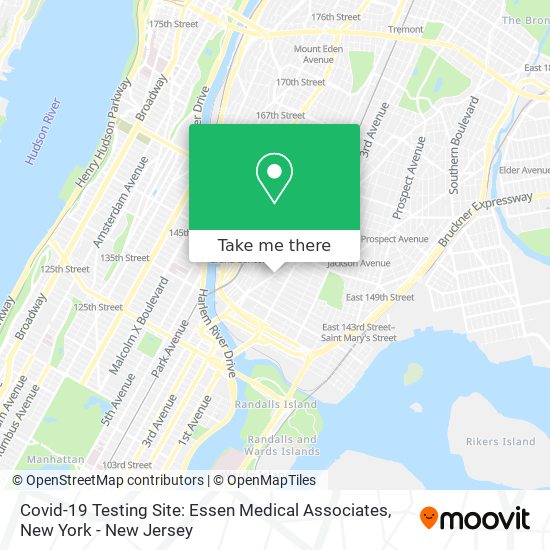 Mapa de Covid-19 Testing Site: Essen Medical Associates