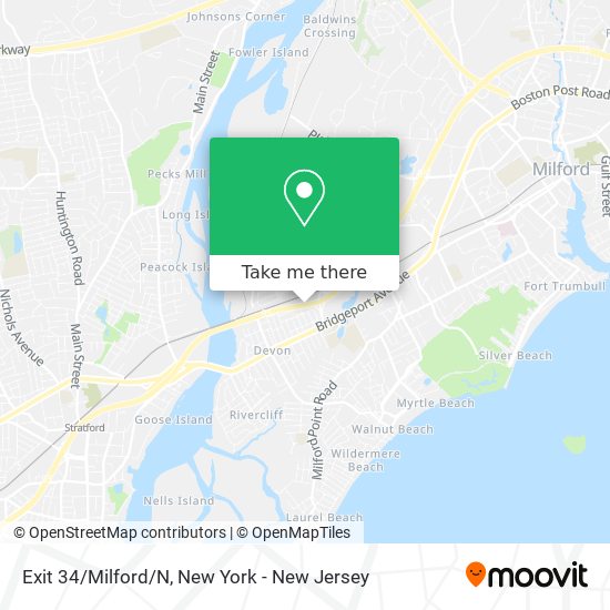 Mapa de Exit 34/Milford/N