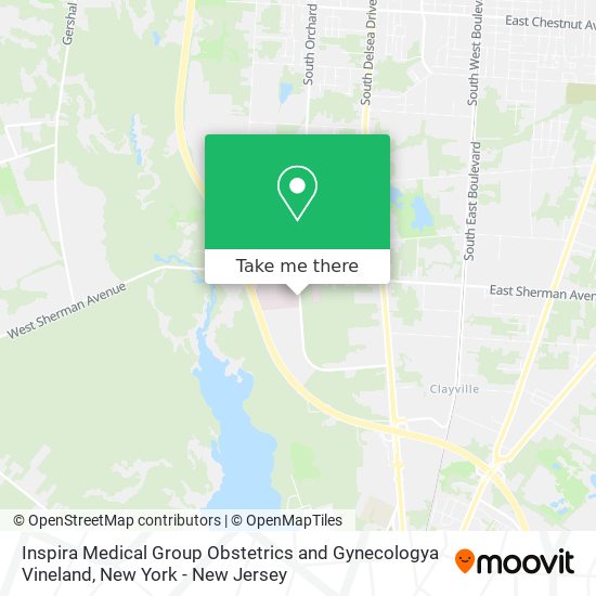 Mapa de Inspira Medical Group Obstetrics and Gynecologya Vineland
