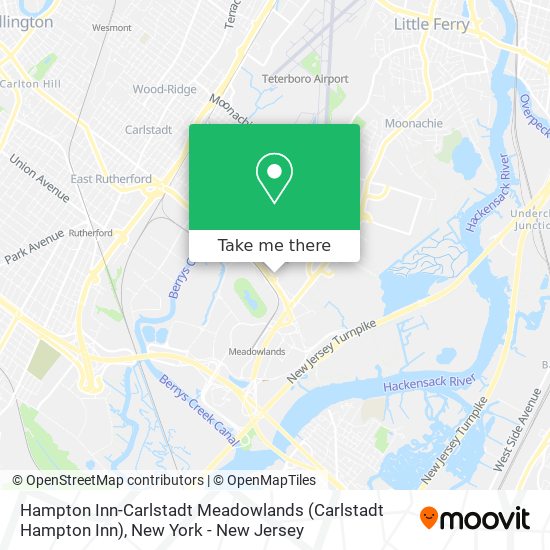 Mapa de Hampton Inn-Carlstadt Meadowlands