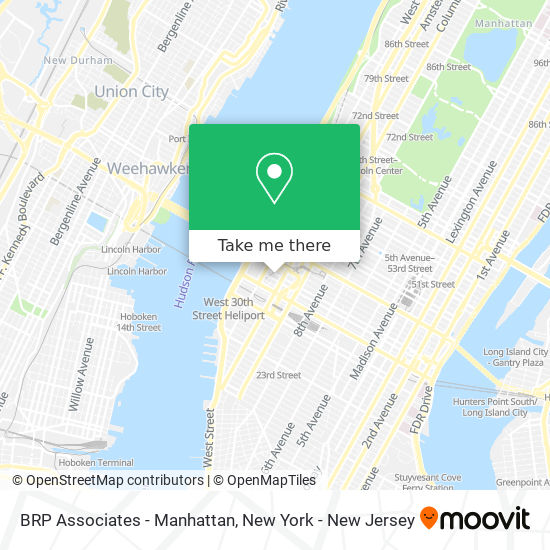 Mapa de BRP Associates - Manhattan