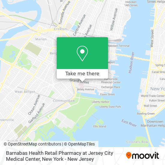 Barnabas Health Retail Pharmacy at Jersey City Medical Center map