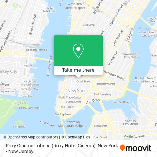 Roxy Cinema Tribeca (Roxy Hotel Cinema) map