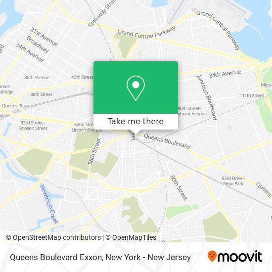 Queens Boulevard Exxon map