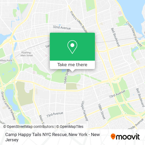 Mapa de Camp Happy Tails NYC Rescue