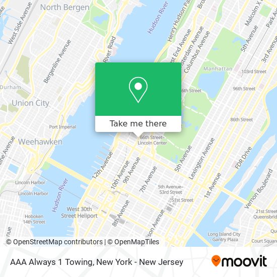 AAA Always 1 Towing map