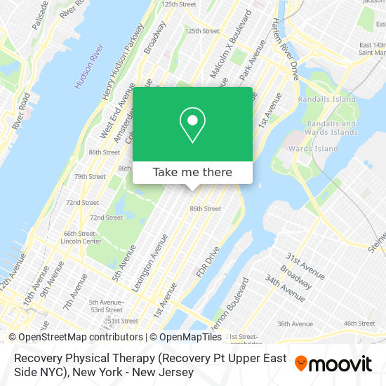 Mapa de Recovery Physical Therapy (Recovery Pt Upper East Side NYC)