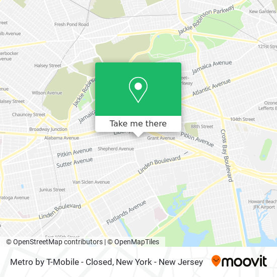 Mapa de Metro by T-Mobile - Closed