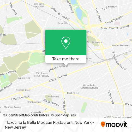 Mapa de Tlaxcalita la Bella Mexican Restaurant