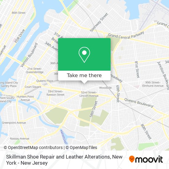 Skillman Shoe Repair and Leather Alterations map