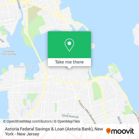 Mapa de Astoria Federal Savings & Loan (Astoria Bank)