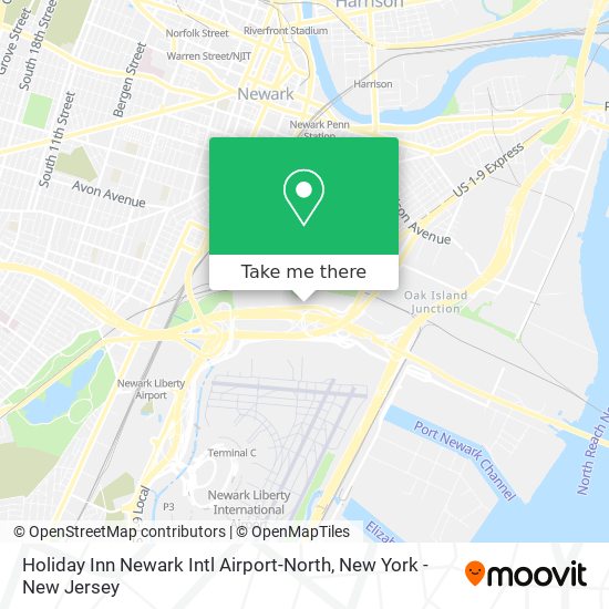Mapa de Holiday Inn Newark Intl Airport-North