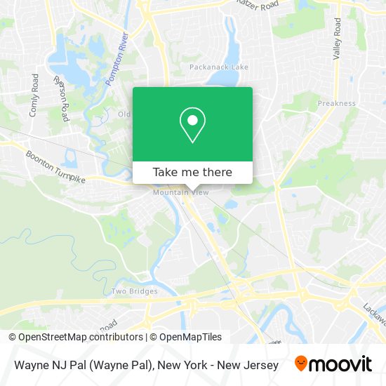 Mapa de Wayne NJ Pal (Wayne Pal)