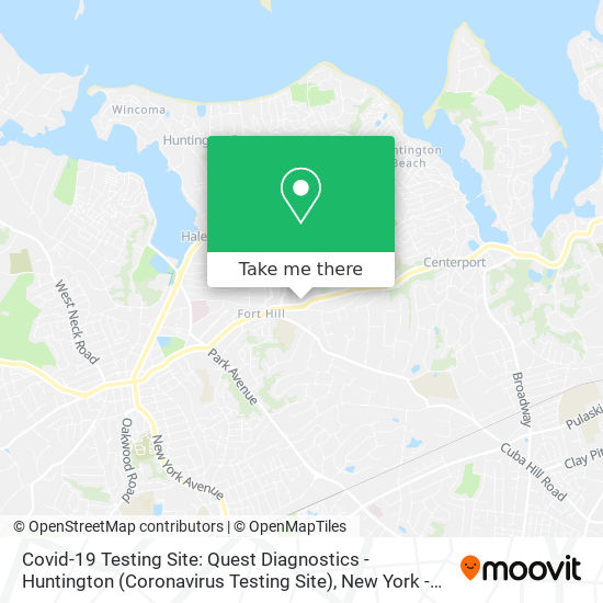 Covid-19 Testing Site: Quest Diagnostics - Huntington (Coronavirus Testing Site) map