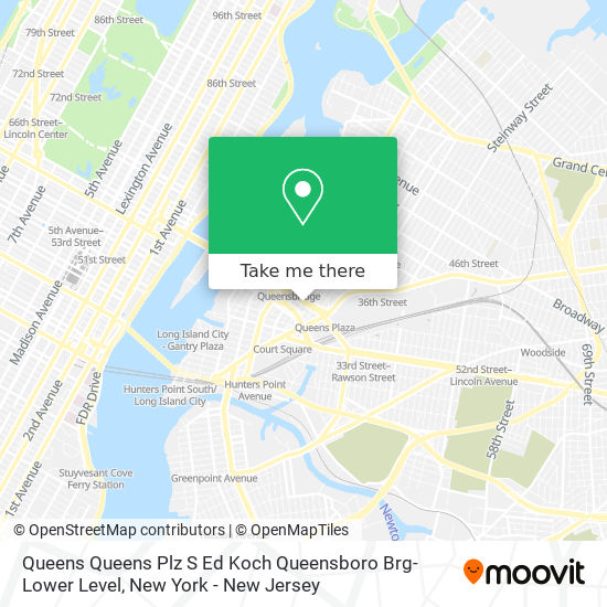 Mapa de Queens Queens Plz S Ed Koch Queensboro Brg-Lower Level