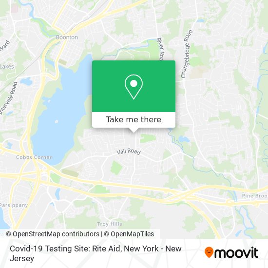 Covid-19 Testing Site: Rite Aid map