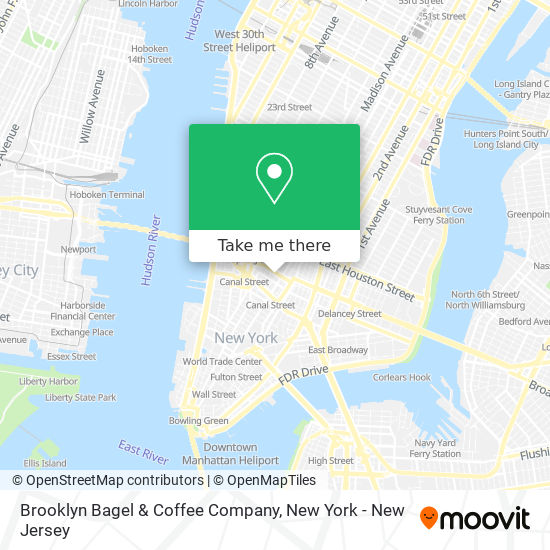 Mapa de Brooklyn Bagel & Coffee Company