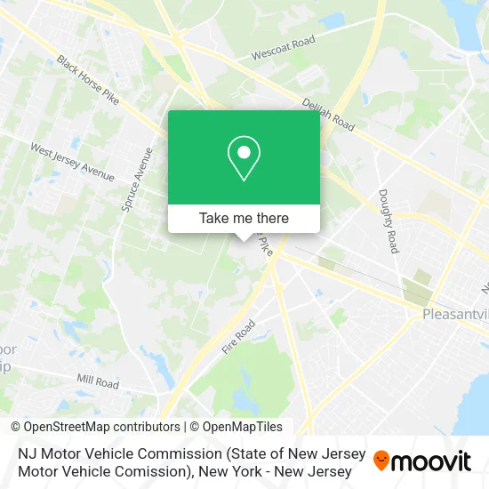 NJ Motor Vehicle Commission (State of New Jersey Motor Vehicle Comission) map