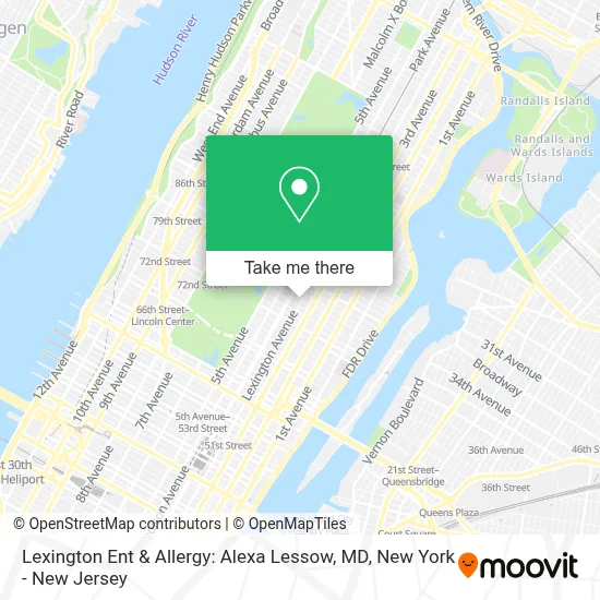Lexington Ent & Allergy: Alexa Lessow, MD map