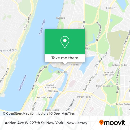 Mapa de Adrian Ave W 227th St