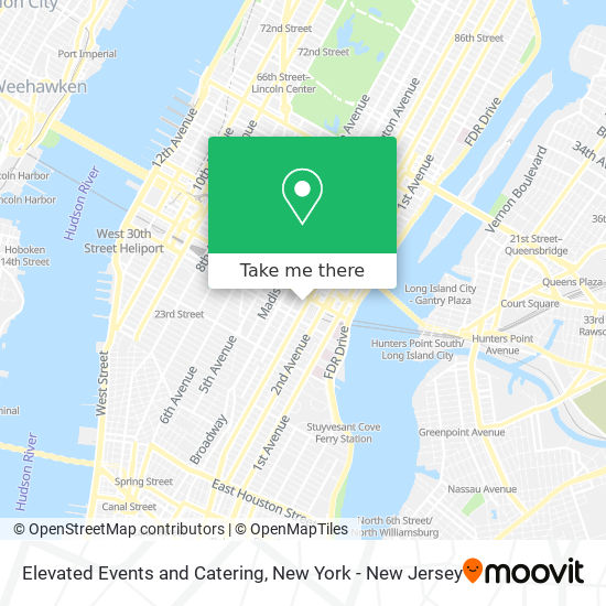 Mapa de Elevated Events and Catering