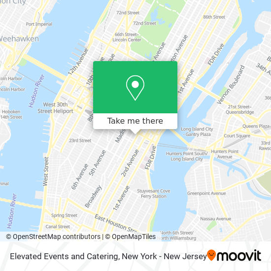 Elevated Events and Catering map