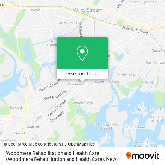 Mapa de Woodmere Rehabilitationand Health Care (Woodmere Rehabilitation and Health Care)