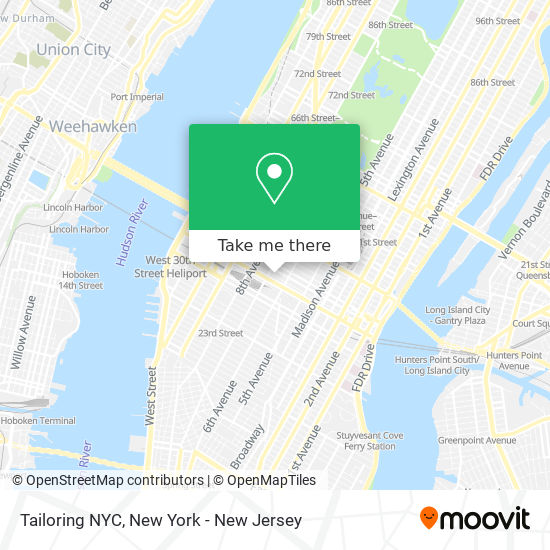 Mapa de Tailoring NYC