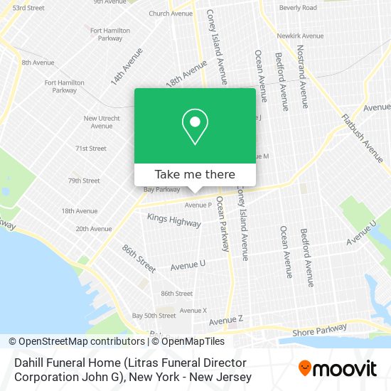 Dahill Funeral Home (Litras Funeral Director Corporation John G) map