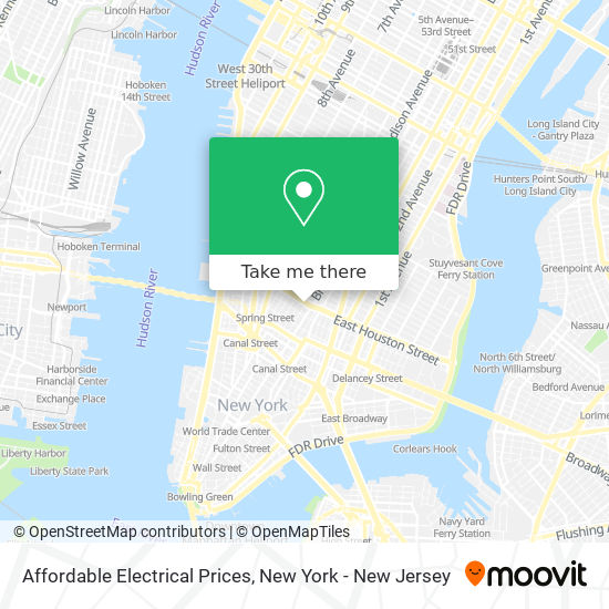 Affordable Electrical Prices map