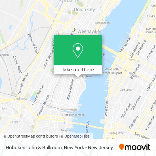 Hoboken Latin & Ballroom map