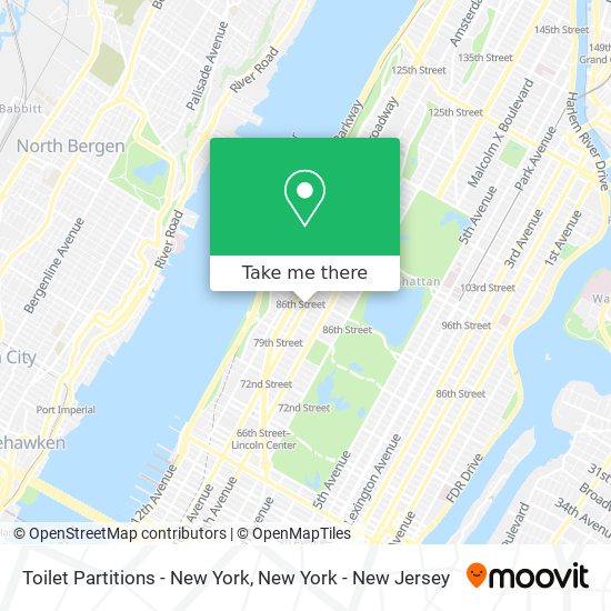 Toilet Partitions - New York map