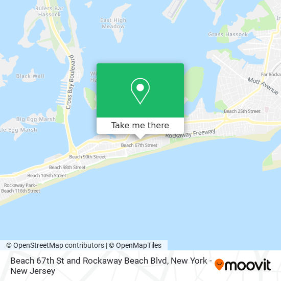 Mapa de Beach 67th St and Rockaway Beach Blvd