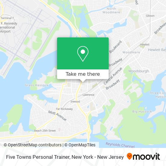 Five Towns Personal Trainer map