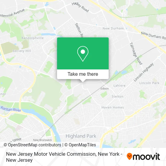 New Jersey Motor Vehicle Commission map