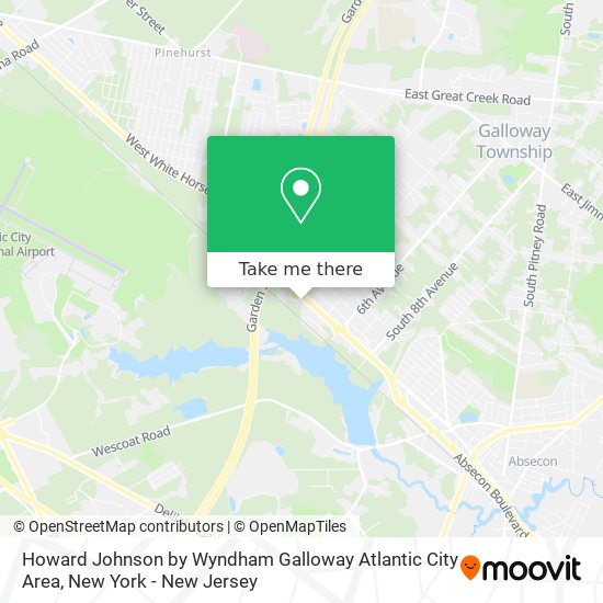Howard Johnson by Wyndham Galloway Atlantic City Area map